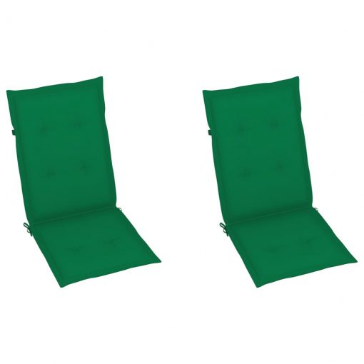 Blazine za vrtne stole 2 kosa zelene 120x50x3 cm