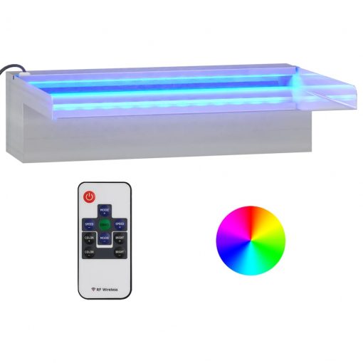 Slap za bazen z RGB LED lučmi nerjaveče jeklo 30 cm
