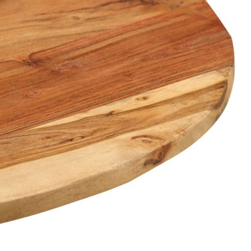 Stranska mizica 60x(42-62) cm trden akacijev les in lito železo