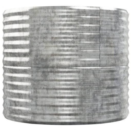Visoka greda iz prašno premazanega jekla 152x80x68 cm srebrna