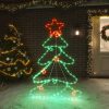 Božična figura novoletna jelka s 144 LED lučkami