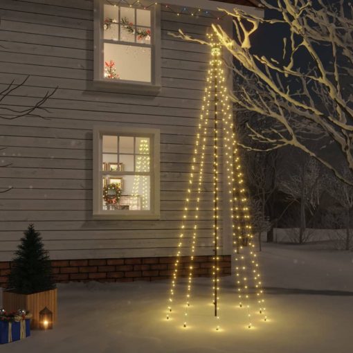 Božično drevo s konico 310 toplo belih LED diod 300 cm