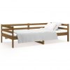 Dnevna postelja medeno rjava 80x200 cm trdna borovina
