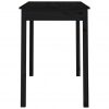 Jedilna miza črna 110x55x75 cm trdna borovina
