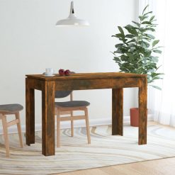 Jedilna miza dimljeni hrast 120x60x76 cm konstruiran les