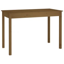 Jedilna miza medeno rjava 110x55x75 cm trdna borovina