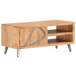 Klubska mizica 90x45x40 cm iz trdnega akacijevega lesa