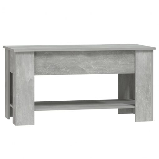 Klubska mizica betonsko siva 101x49x52 cm konstruiran les