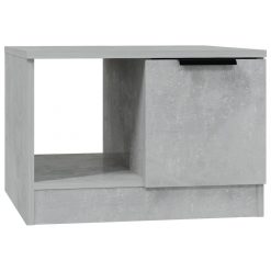 Klubska mizica betonsko siva 50x50x36 cm konstruiran les