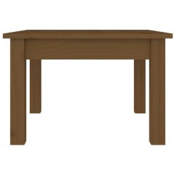Klubska mizica medeno rjava 45x45x30 cm trdna borovina