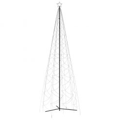 Novoletna jelka stožec 1400 hladno belih LED lučk 160x500 cm