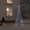 Novoletna jelka stožec 200 hladno belih LED lučk 70x180 cm