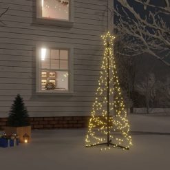 Novoletna jelka stožec 200 toplo belih LED lučk 70x180 cm