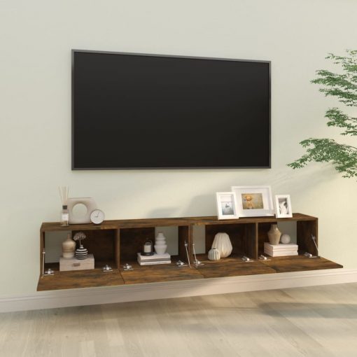 Stenska TV omarica 2 kosa dim. hrast 100x30x30 cm konstr. les