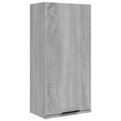 Stenska kopalniška omarica siva sonoma 32x20x67 cm