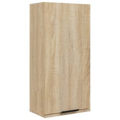 Stenska kopalniška omarica sonoma hrast 32x20x67 cm