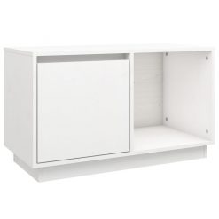 TV omarica bela 74x35x44 cm trdna borovina