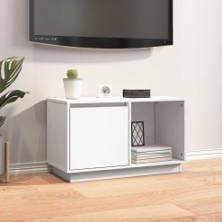 TV omarica bela 74x35x44 cm trdna borovina