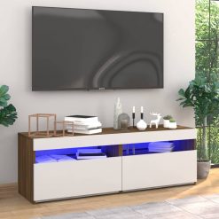 TV omarice z LED lučkami 2 kosa rjavi hrast 60x35x40 cm