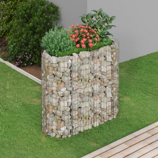 Visoka greda gabion pocinkano železo 120x50x100 cm