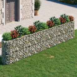 Visoka greda gabion pocinkano železo 470x50x100 cm