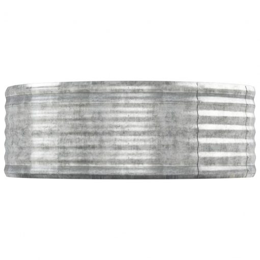 Visoka greda iz prašno premazanega jekla 544x100x36 cm srebrna