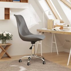 Vrtljiv pisarniški stol svetlo sivo blago