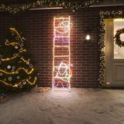 Zložljiva figura Božiček na lestvi s 552 LED lučkami