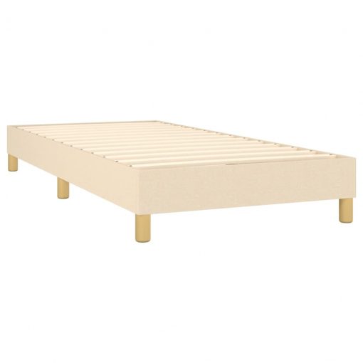 Box spring posteljni okvir krem 100x200 cm blago