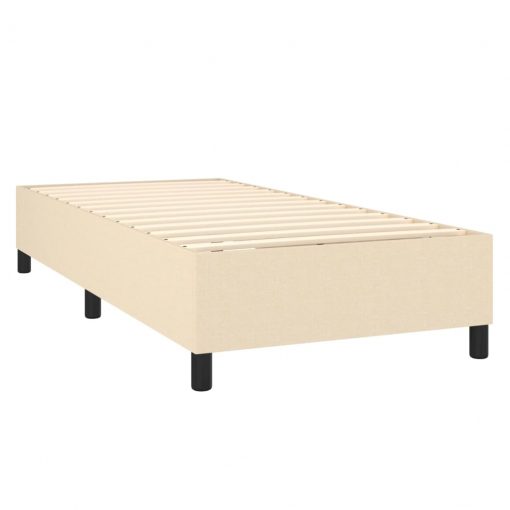 Box spring posteljni okvir krem 80x200 cm blago