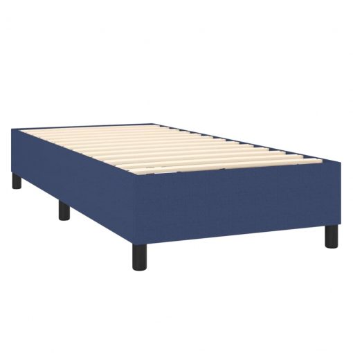 Box spring posteljni okvir moder 80x200 cm blago