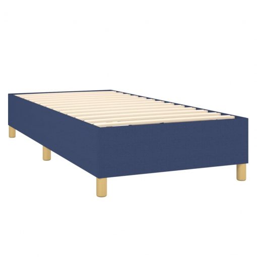 Box spring posteljni okvir moder 90x200 cm blago