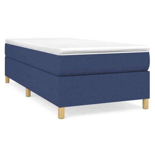 Box spring posteljni okvir modra 100x200 cm blago