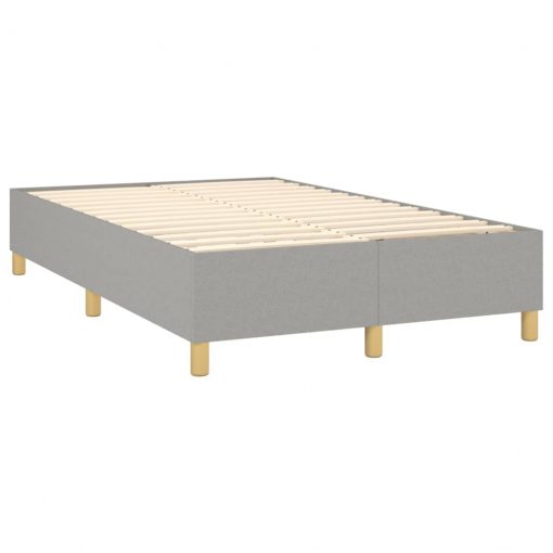 Box spring posteljni okvir svetlo siv 120x200 cm blago