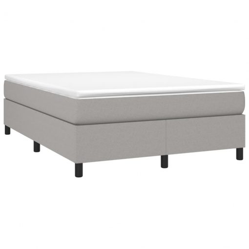 Box spring posteljni okvir svetlo siv 140x190 cm blago