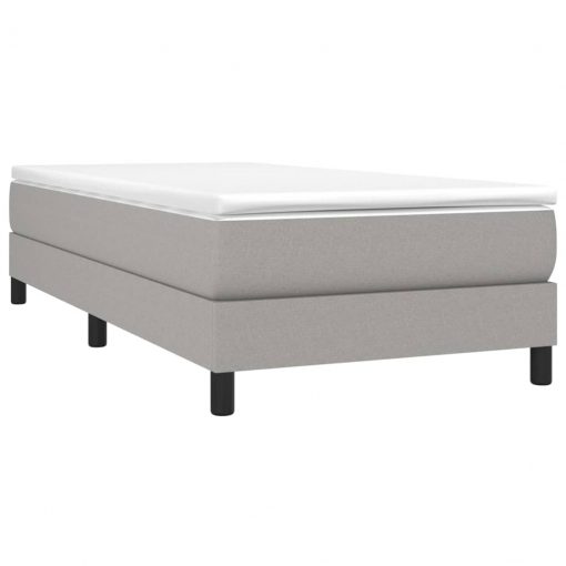 Box spring posteljni okvir svetlo siv 90x190 cm blago