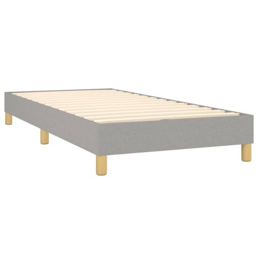 Box spring posteljni okvir svetlo siv 90x190 cm blago