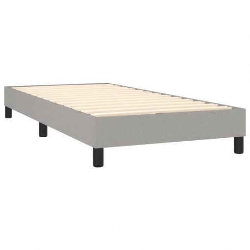 Box spring posteljni okvir svetlo siv 90x190 cm blago