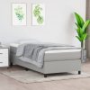 Box spring posteljni okvir svetlo siv 90x190 cm blago