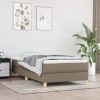 Box spring posteljni okvir taupe 100x200 cm blago