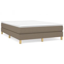 Box spring posteljni okvir taupe 140x190 cm blago