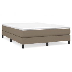 Box spring posteljni okvir taupe 140x190 cm blago