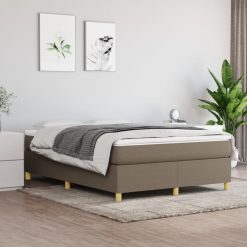 Box spring posteljni okvir taupe 140x190 cm blago