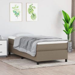 Box spring posteljni okvir taupe 80x200 cm blago