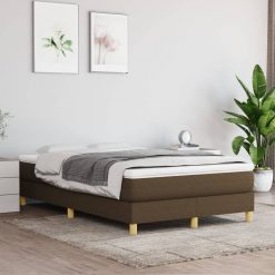 Box spring posteljni okvir temno rjav 120x200 cm blago