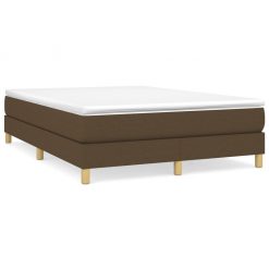 Box spring posteljni okvir temno rjav 140x190 cm blago