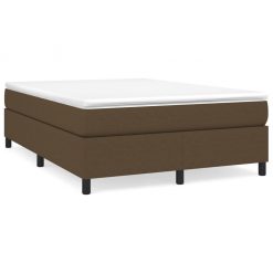 Box spring posteljni okvir temno rjav 140x190 cm blago