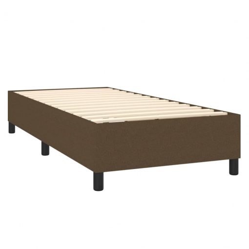 Box spring posteljni okvir temno rjav 90x200 cm blago