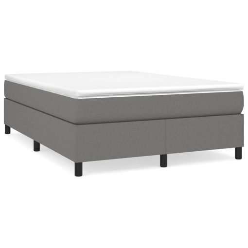 Box spring posteljni okvir temno siv 140x190 cm blago