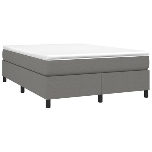 Box spring posteljni okvir temno siv 140x190 cm blago